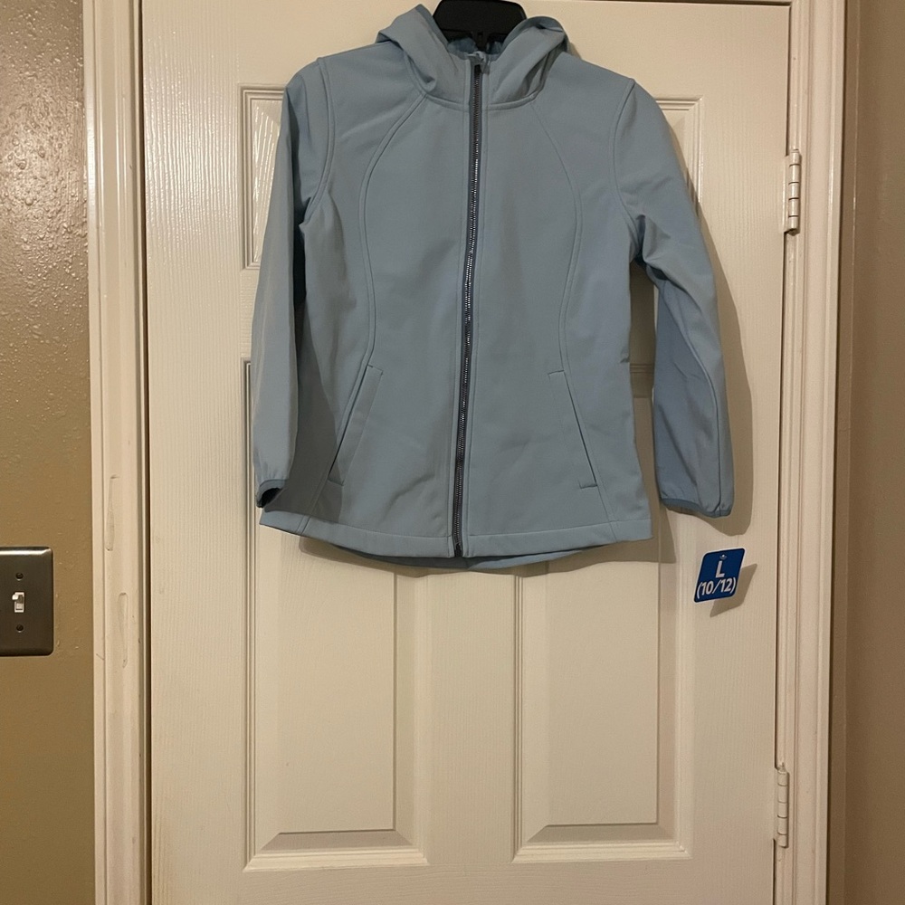 Free Country Light Blue Super Softshell Girls Jacket Size: L (10/12)